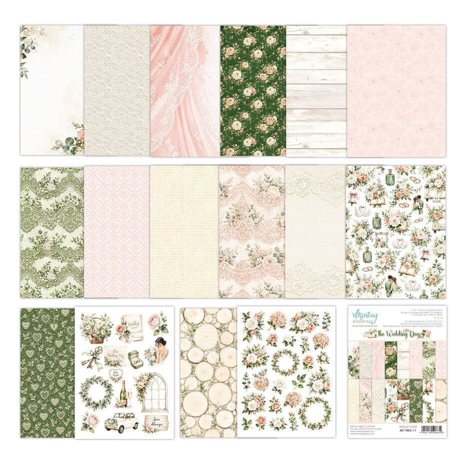 Mintay The Wedding Day 6x8 Inch Add-On Paper Pack - MT-TWD-11