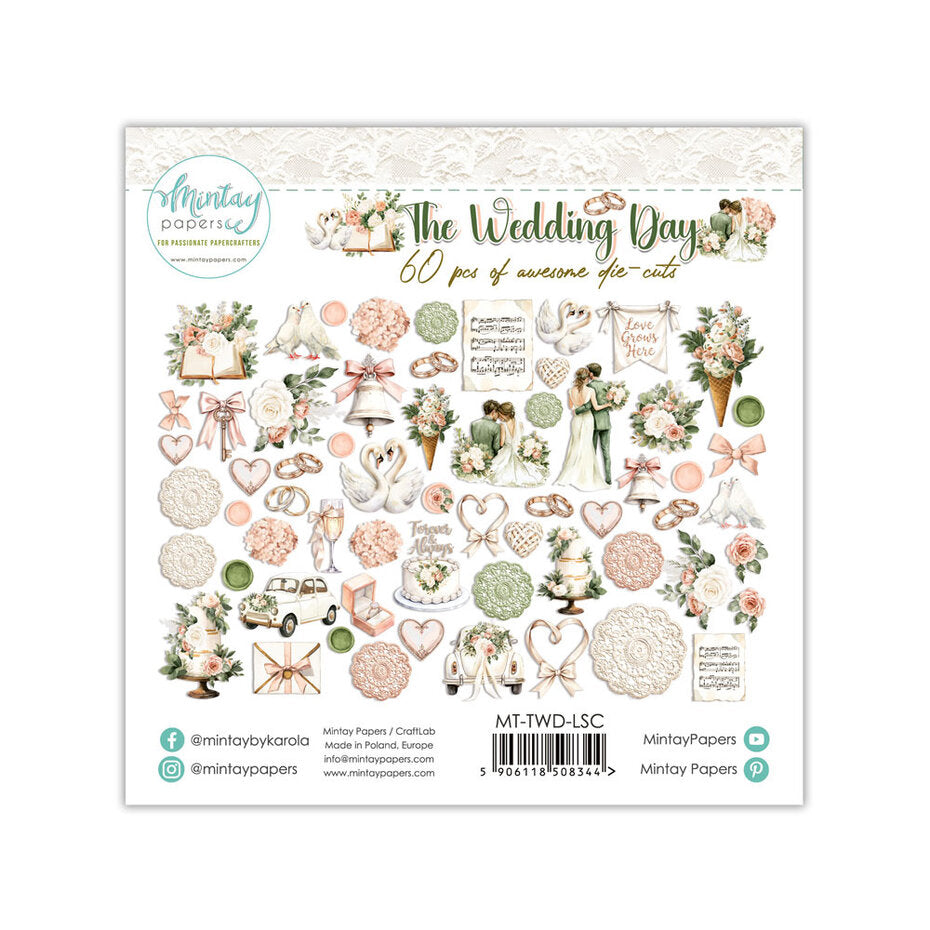 Mintay The Wedding Day Paper Die-Cuts (60pcs) - MT-TWD-LSC