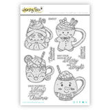Honey Bee Stamps Sweet Season Mugs - 6"x 8" Rubber Cling Stamp Set/ Die Bundle