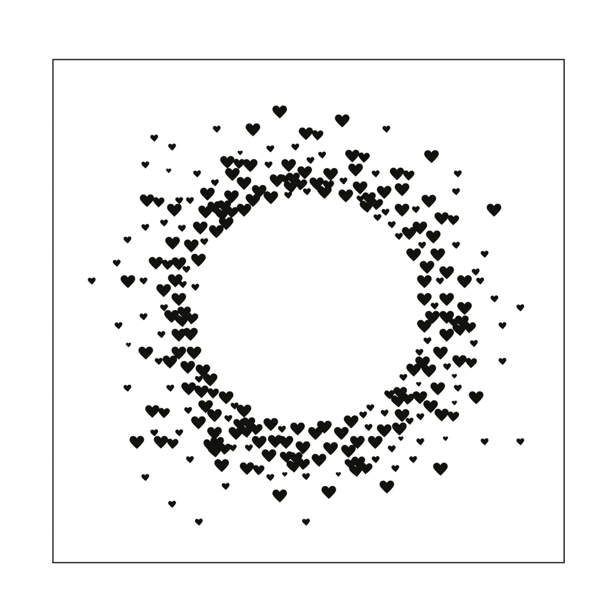 Mundart Stempel Embossing Folder Wreath with Hearts (8716052222360)