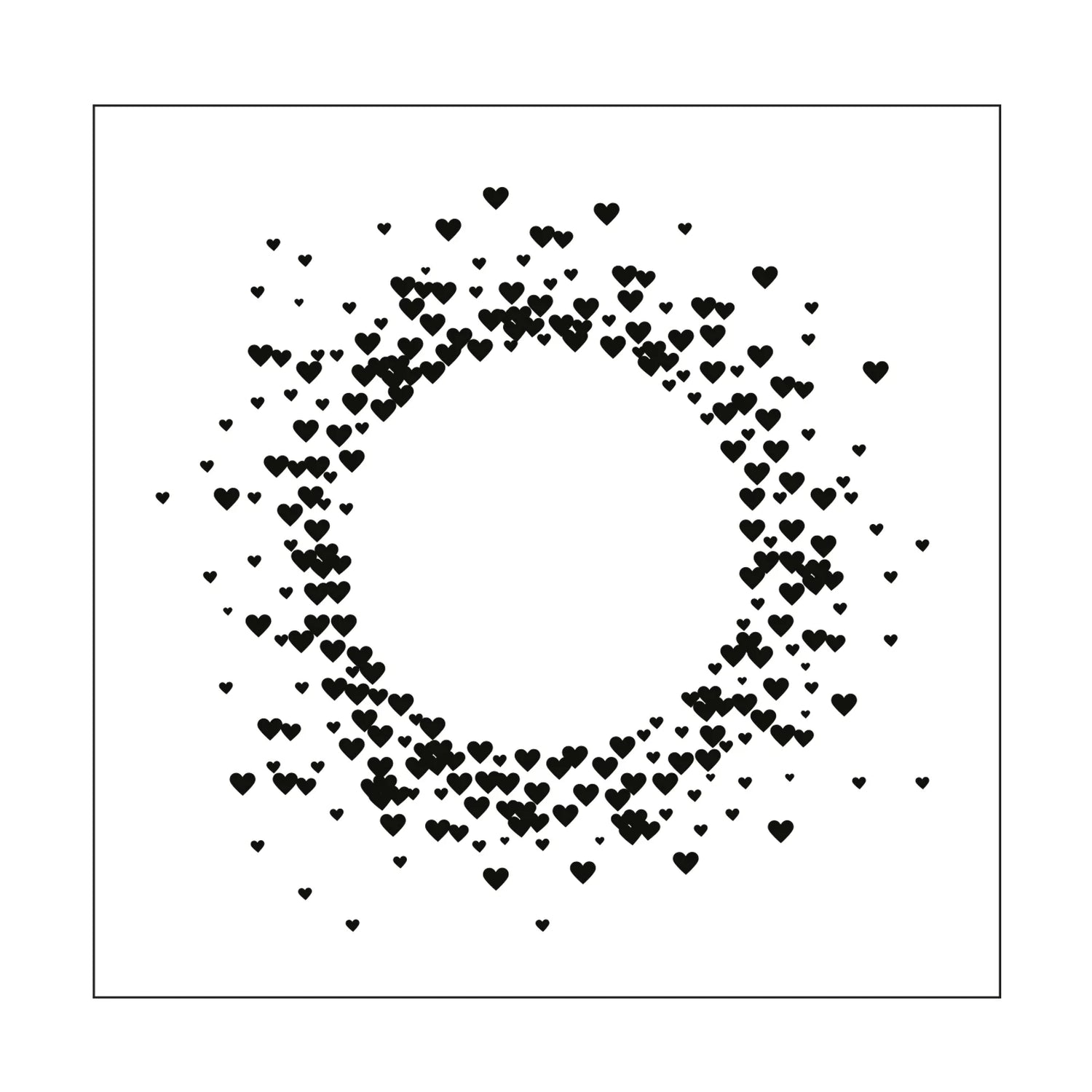 Mundart Stempel Embossing Folder Wreath with Hearts (8716052222360)