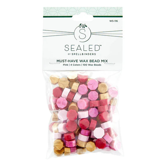 Spellbinders Must-Have Wax Bead Mix Pink from The Sealed by Spellbinders Collection