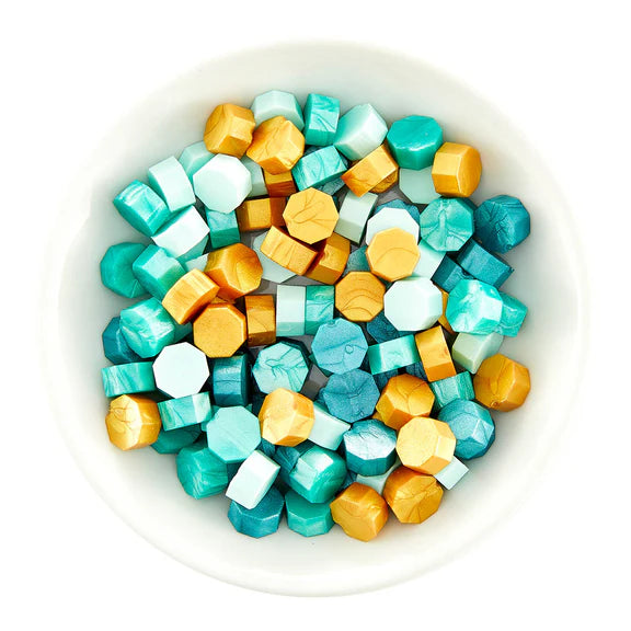 Spellbinders Must-Have Wax Bead Mix Teal from The Sealed by Spellbinders Collection