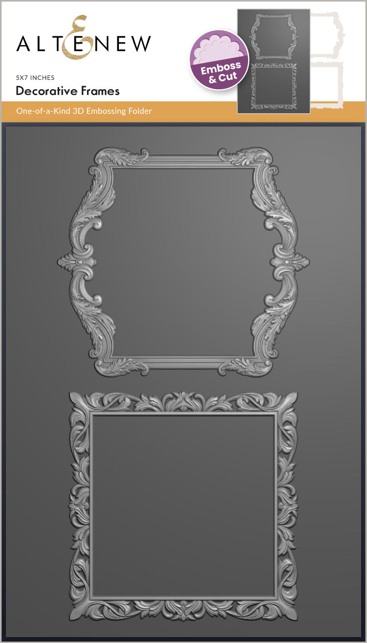 Altenew Decorative Frames 3D Embossing Folder & Die Set