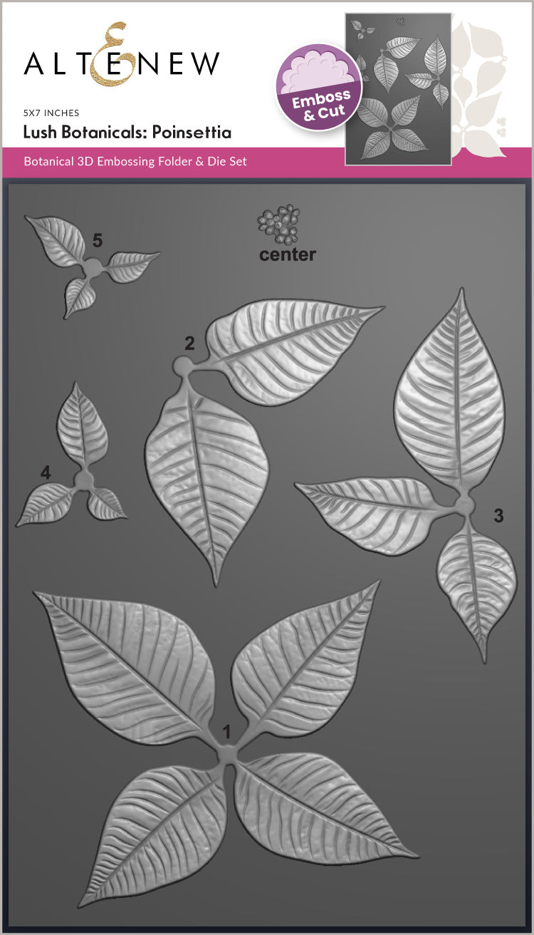 Altenew Lush Botanicals: Poinsettia 3D Embossing Folder & Die Set