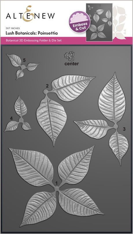 Altenew Lush Botanicals: Poinsettia 3D Embossing Folder & Die Set