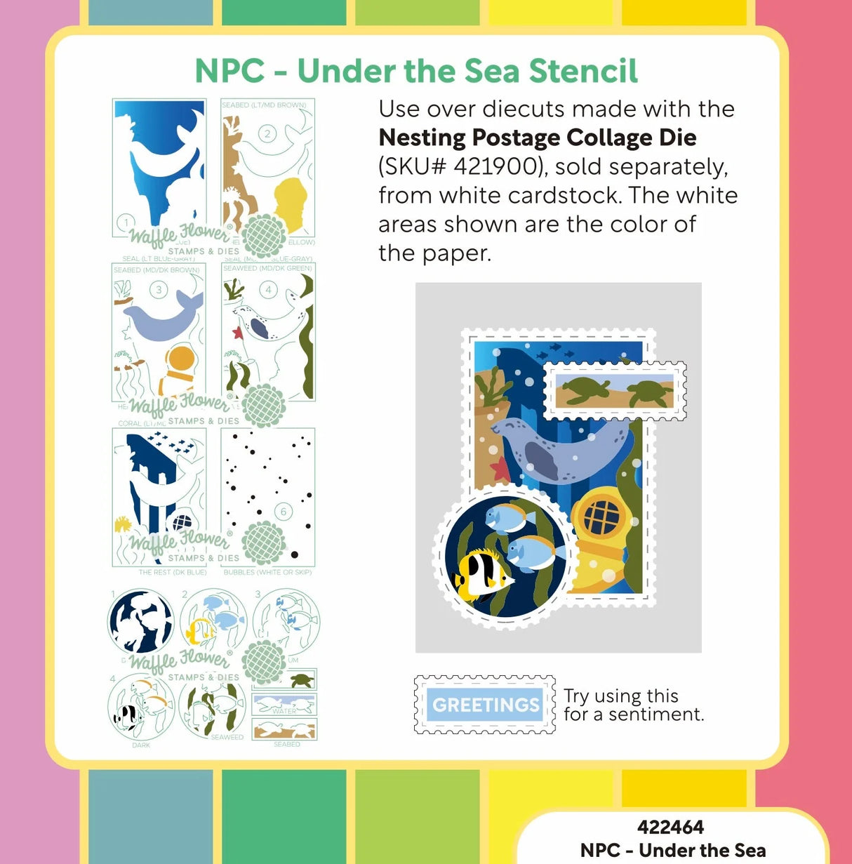 Waffle Flower NPC - Under the Sea Stencil (422464)