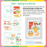 Waffle Flower Craft Nesting Postage Collage Baking Fun Stencil
