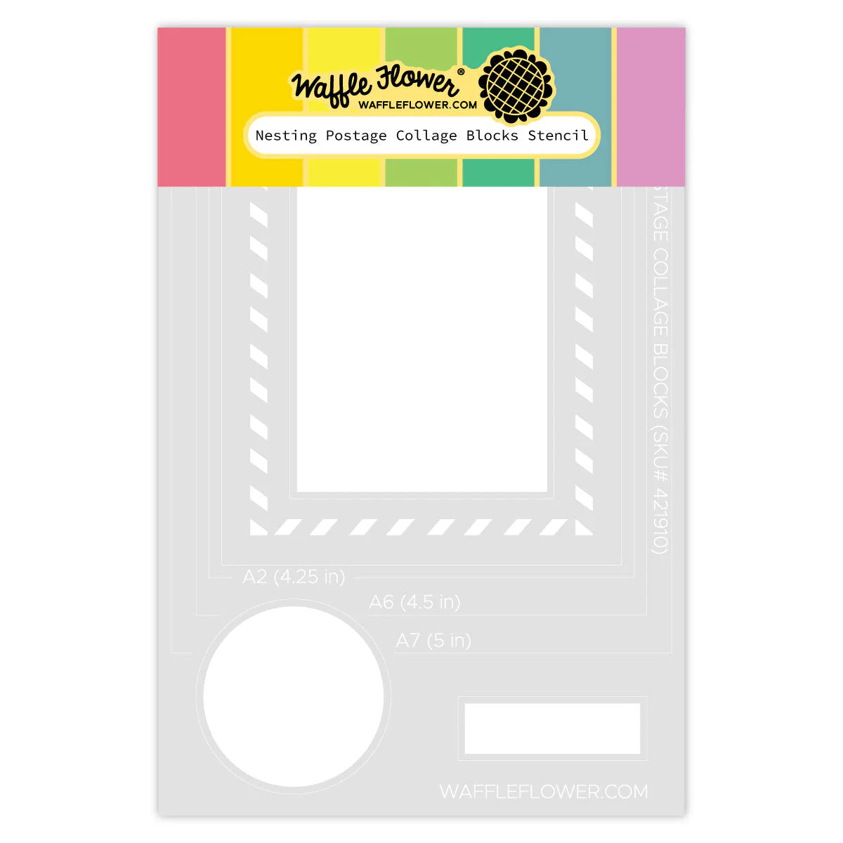 Waffle Flower Crafts Nesting Postage Collage Blocks Stencil