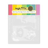 Waffle Flower Crafts Nesting Postage Collage Party Bear Stencil