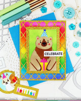 Waffle Flower Crafts Nesting Postage Collage Party Bear Stencil