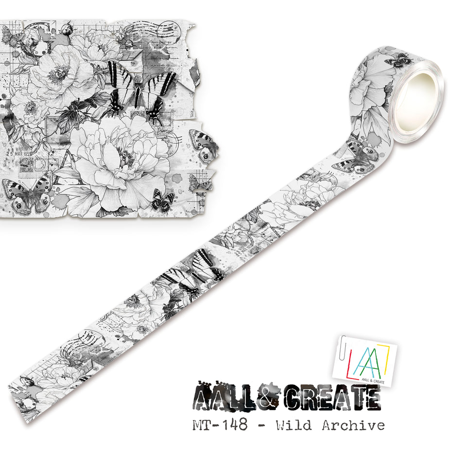 Aall and Create Nocturne Flight 25mm 10m Washi Tape Wild Archive (AALL-MT-148)