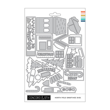 Concord & 9th North Pole Greetings Stamp Set (4 x 6) & Die Bundle
