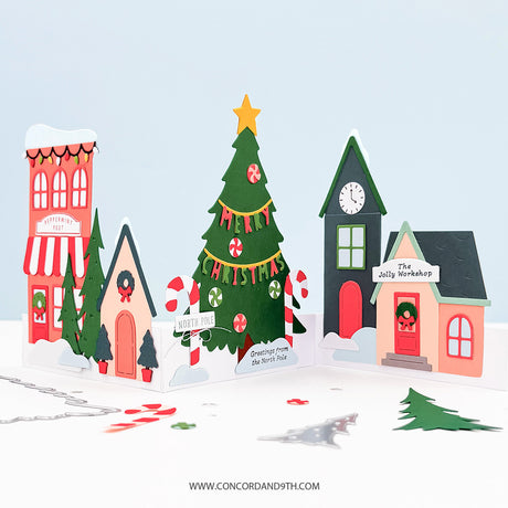 Concord & 9th North Pole Greetings Stamp Set (4 x 6) & Die Bundle