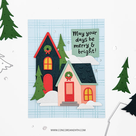 Concord & 9th North Pole Greetings Stamp Set (4 x 6) & Die Bundle