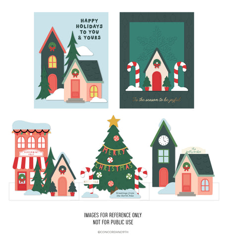 Concord & 9th North Pole Greetings Stamp Set (4 x 6) & Die Bundle