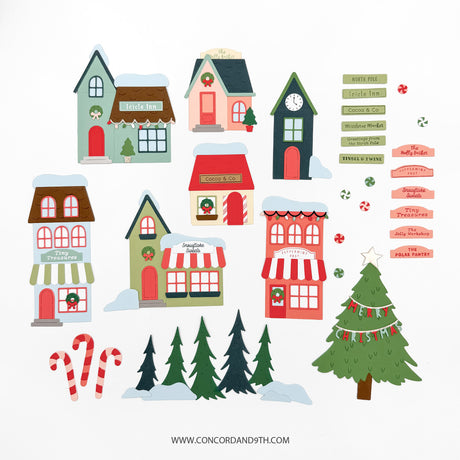 Concord & 9th North Pole Greetings Stamp Set (4 x 6) & Die Bundle