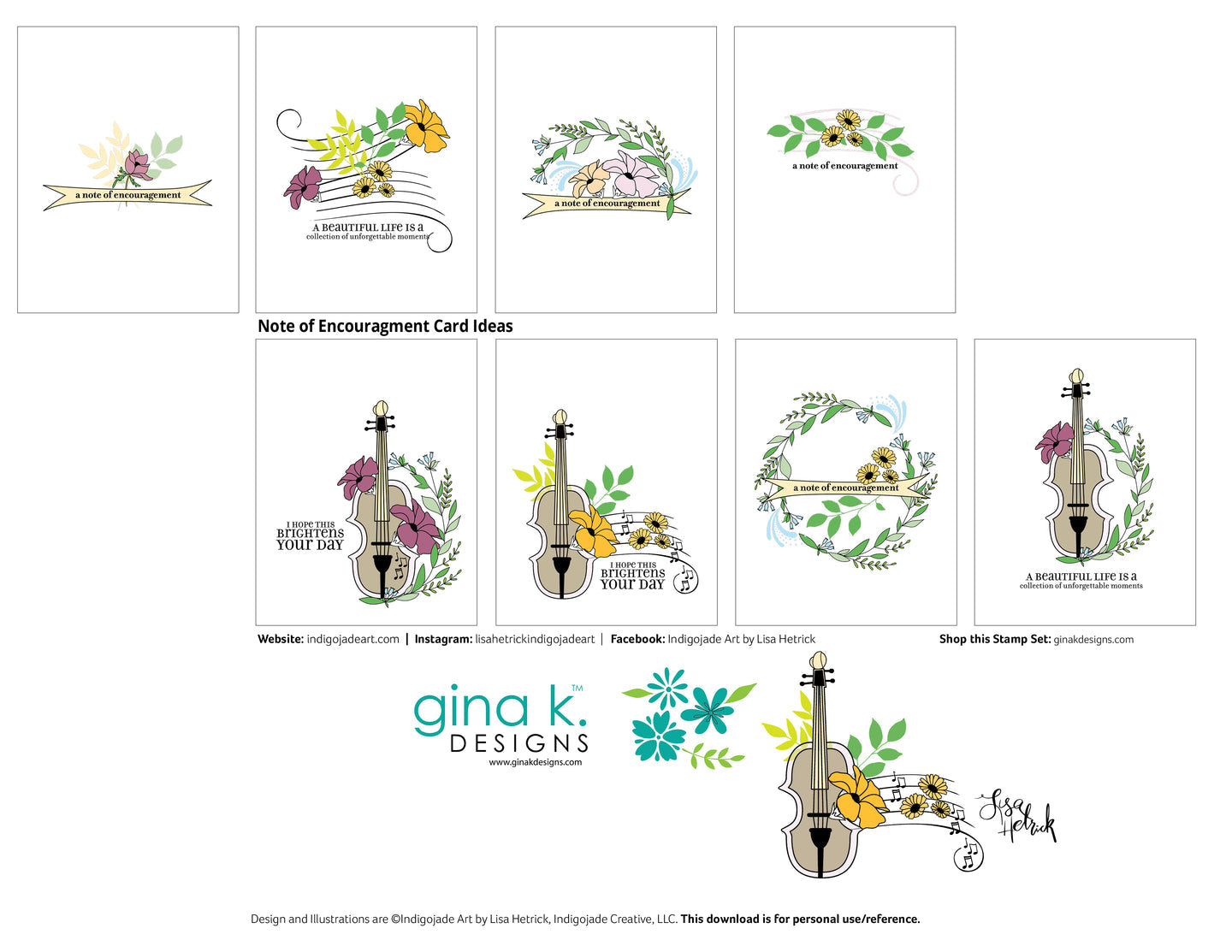 Gina K Design BUNDLE- Note of Encouragement