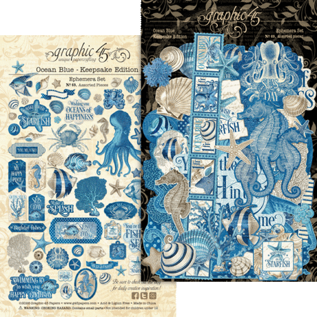 Graphic 45 Ocean Blue — Keepsake Kit with Exclusive Metal Die-Set