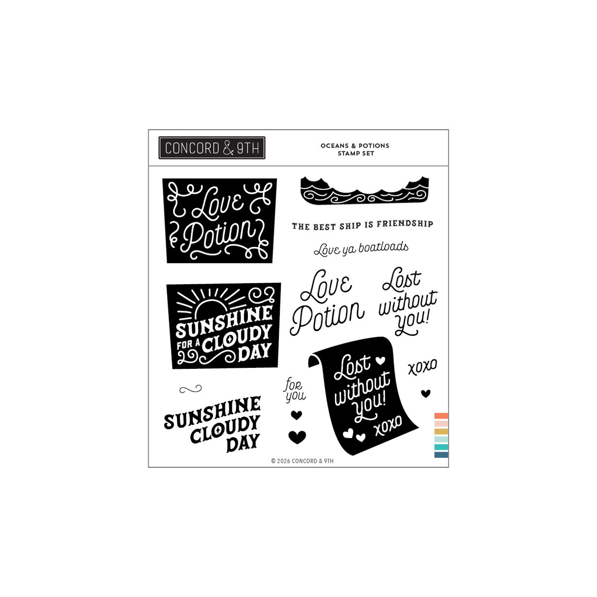 Concord & 9th Oceans & Potions Stamp Set (6 x 6) / Die Bundle