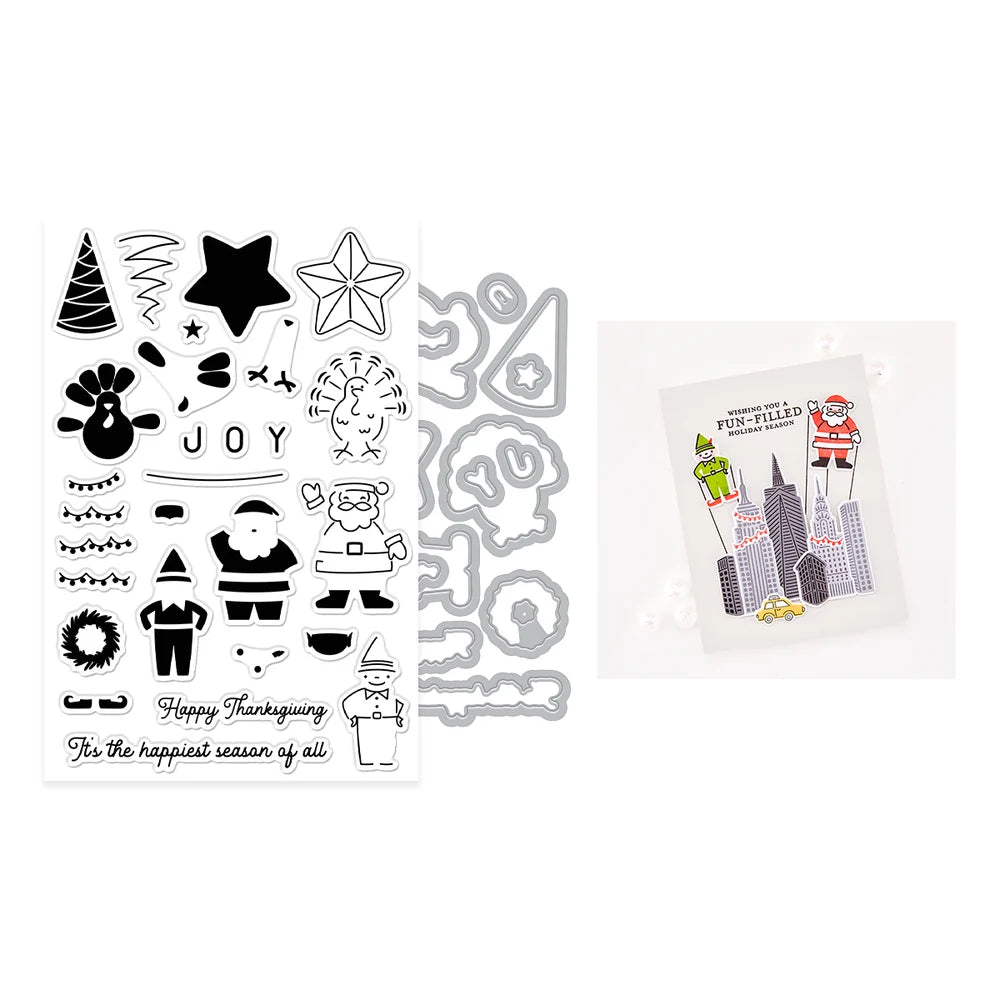 Spellbinders Oh What Fun On Parade Stamp & Cut Set - DC366