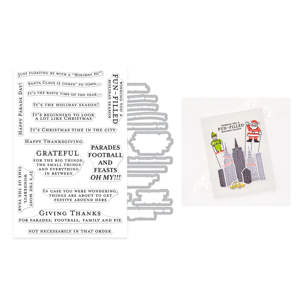 Spellbinders Oh What Fun The Holiday Season Stamp & Cut Set - DC371