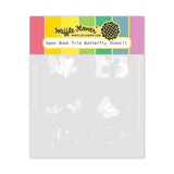Waffle Flower Crafts Open Book Trio Butterfly Stencil