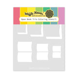 Waffle Flower Crafts Open Book Trio Coloring Stencil
