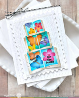 Waffle Flower Crafts Open Book Trio Coloring Stencil