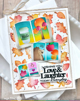 Waffle Flower Crafts Open Book Trio Fall Stencil