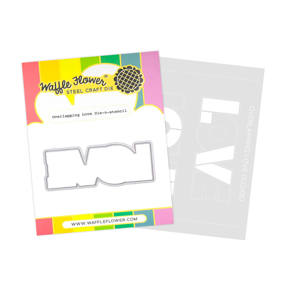Waffle Flower Craft Overlapping Love Die-n-stencil