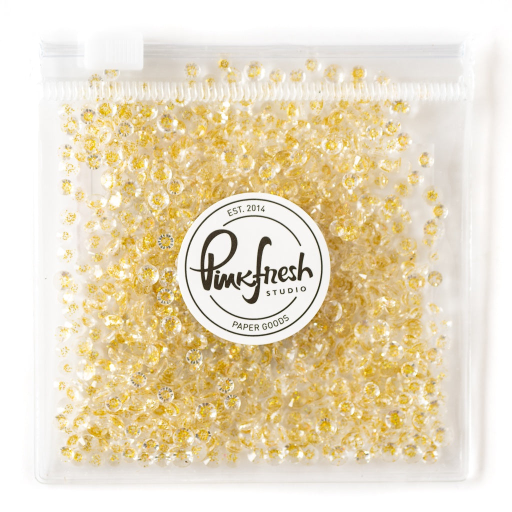 Pinkfresh Studio Gems: Clear with gold dust