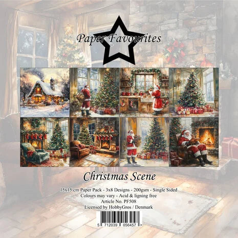 Paper Favourites Christmas Scene 6x6 Inch Paper Pack (PF508)