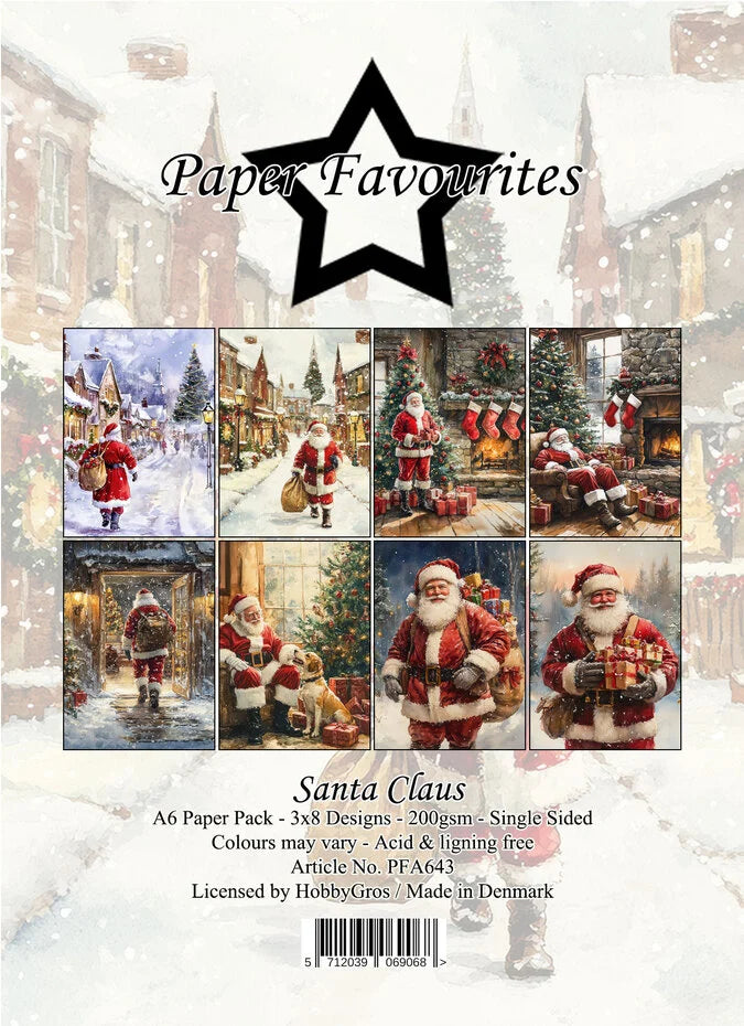 Paper Favourites Santa Claus A6 Paper Pack - PFA643