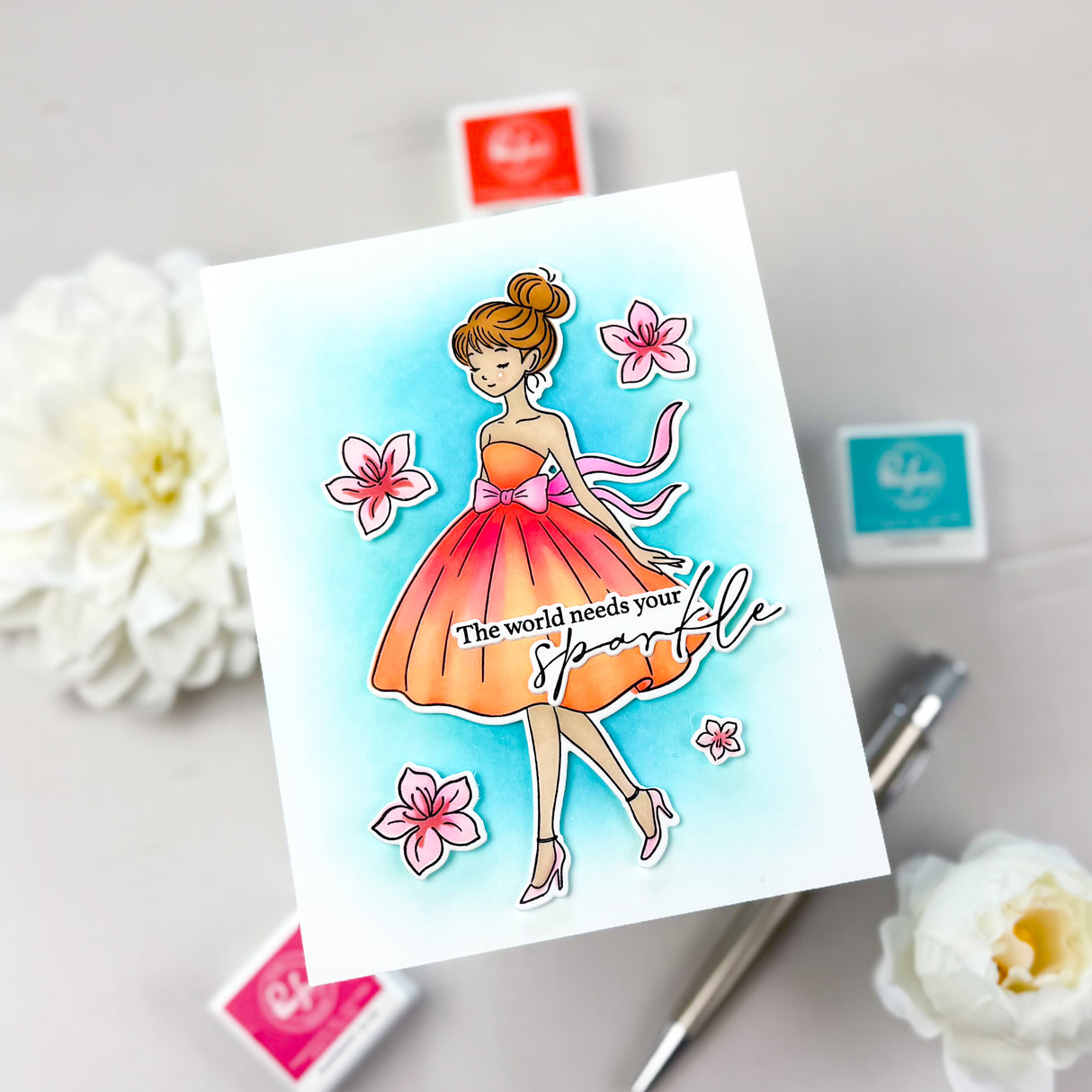 Pinkfresh Studio Couture Grace Stamp, Die & Stencil Bundle