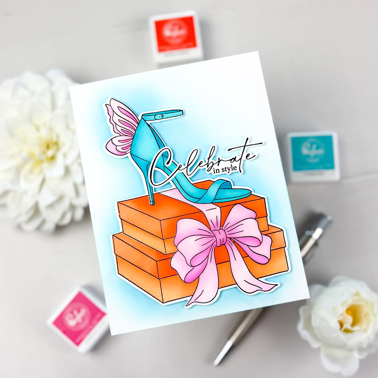 Pinkfresh Studio Step into Style Stamp, Die & Stencil Bundle