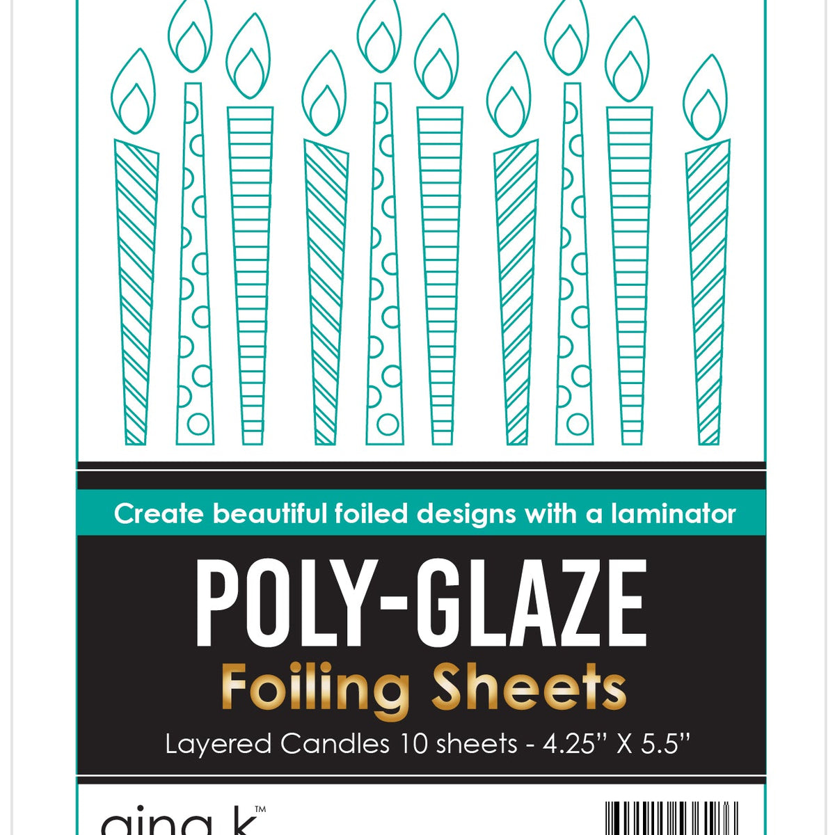 Gina K Designs POLY-GLAZE Foiling Sheets- Layered Candles – Auzz ...