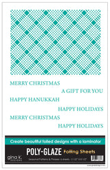 Gina K Designs POLY-GLAZE Foiling Sheets- Seasonal Patterns and Phrases