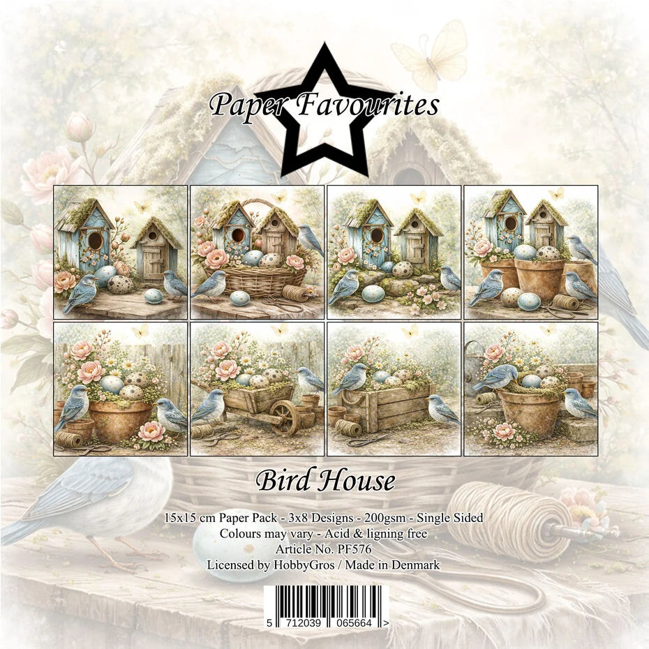 Paper Favourites Bird House 6x6 Inch Paper Pack (PF576)