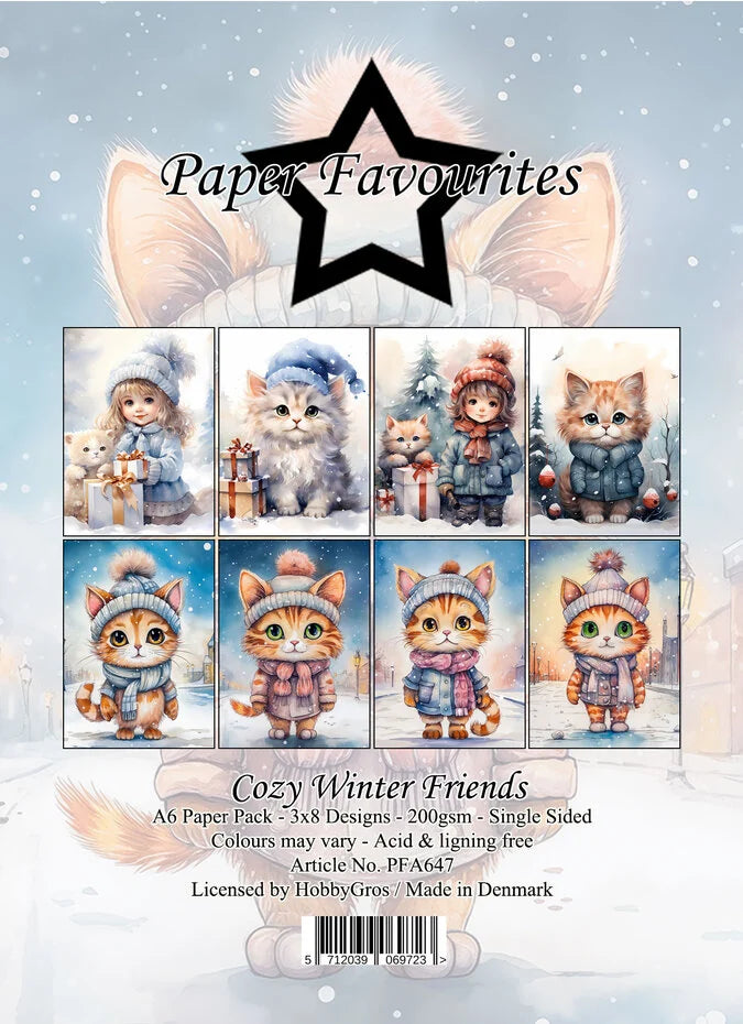 Paper Favourites Cozy Winter Friends A6 Paper Pack