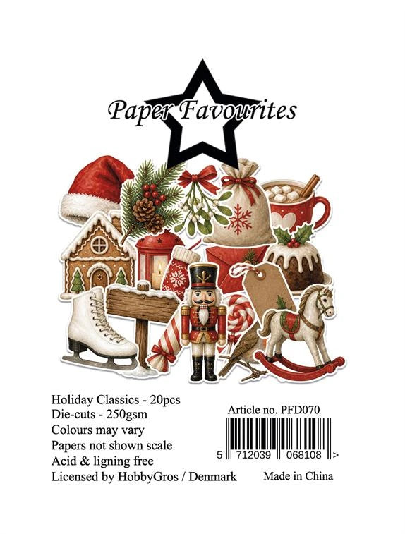 Paper Favourites Die-Cuts A7 Holiday Classics (20pcs) - PFD070