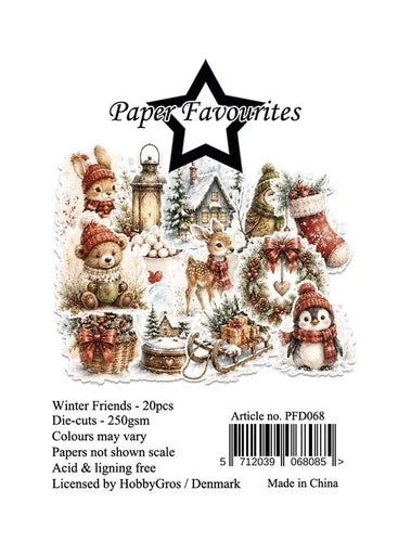 Paper Favourites Die-Cuts A7 Winter Friends (20pcs) - PFD068
