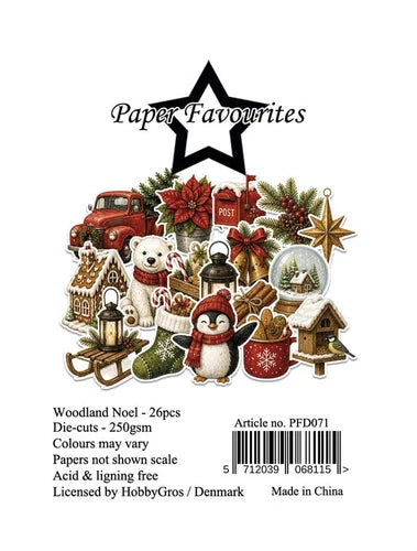 Paper Favourites Die-Cuts A7 Woodland Noel (26pcs) - PFD071