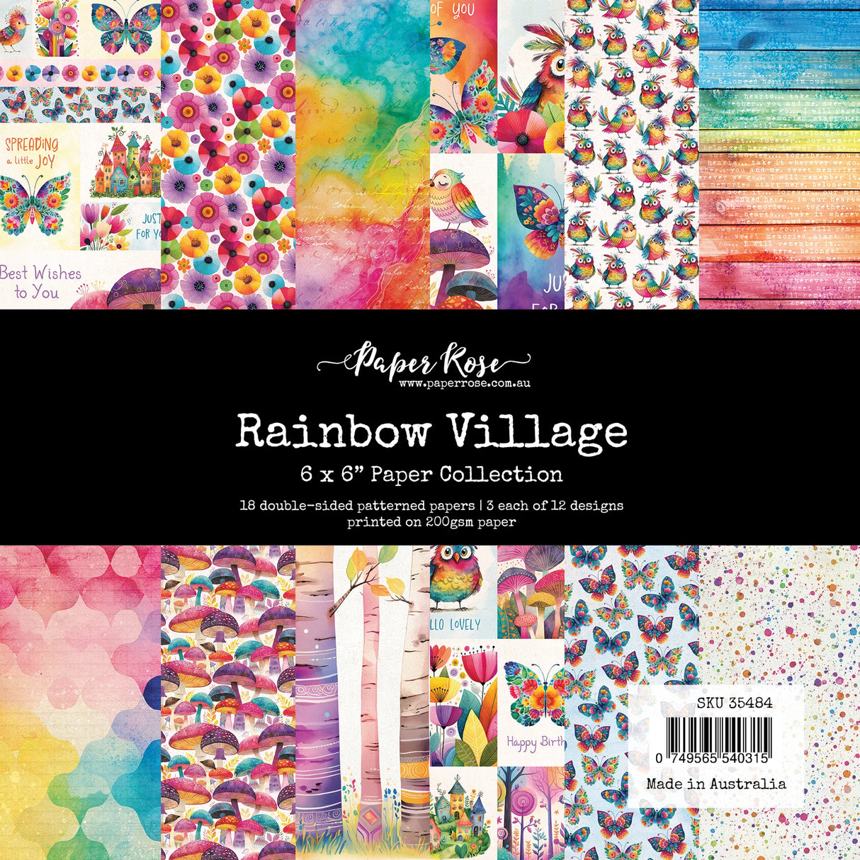 Paper Rose Studio Rainbow Village 6x6 Paper Collection 35484