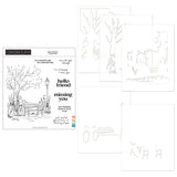 Concord & 9th Park Bench Stamp Set (6 x 6) & Stencil Bundle
