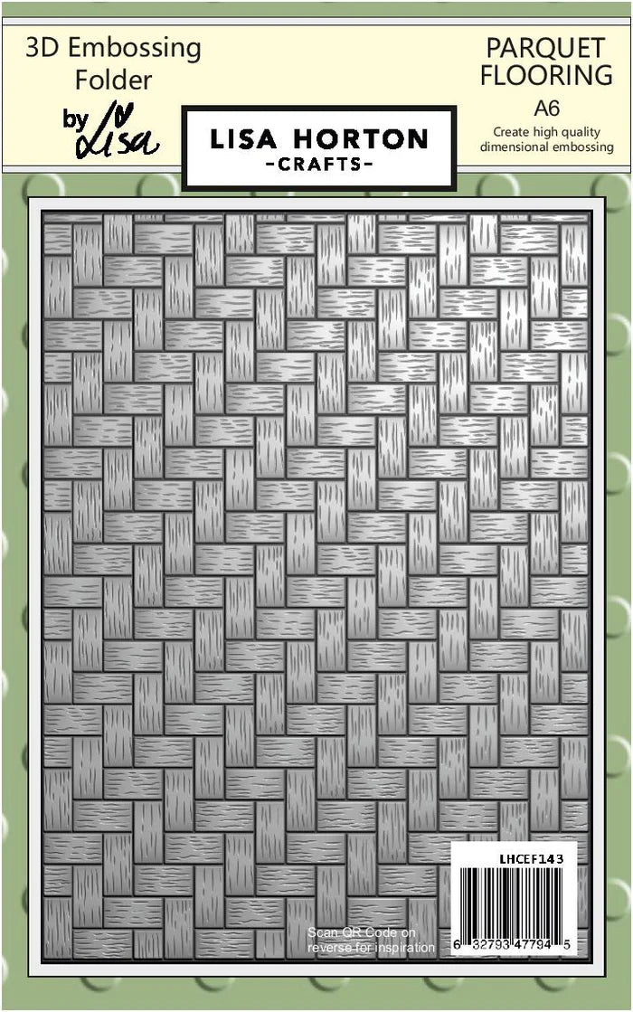 LISA HORTON Parquet Flooring A6 3D Embossing Folder