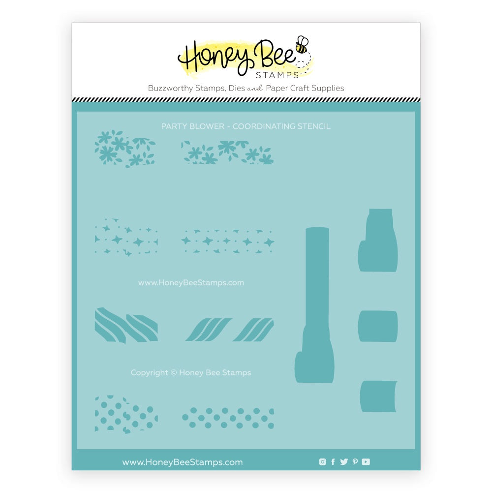 Honey Bee Stamps Party Blower - Coordinating Stencil