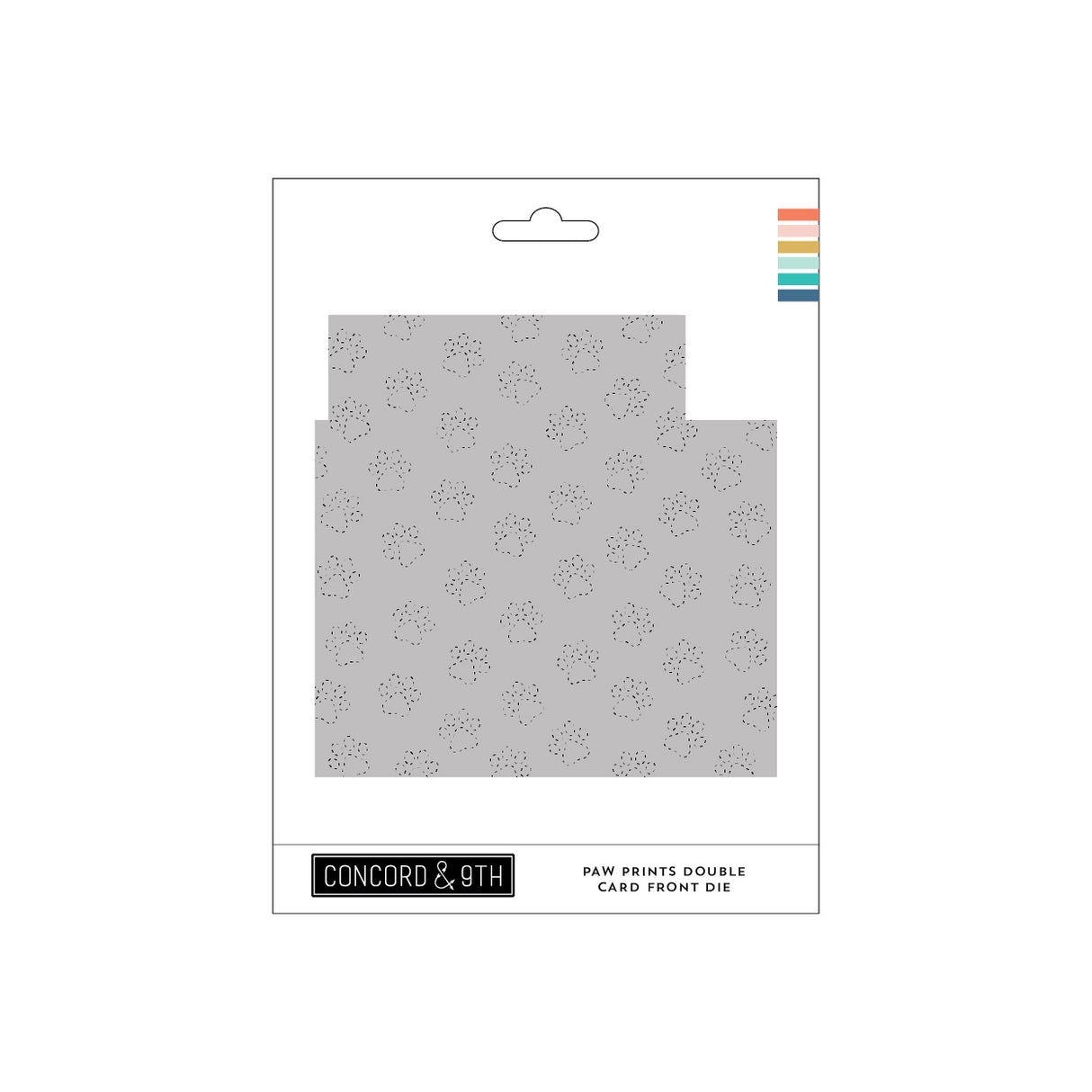 Concord & 9th Paw Prints Double Card Front Die