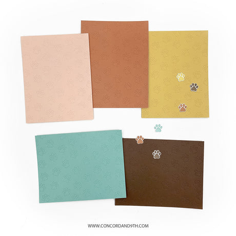 Concord & 9th Paw Prints Double Card Front Die