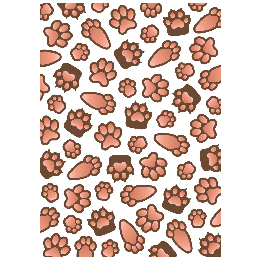 Honey Bee Stamps Paw Prints - 3D Embossing Folder